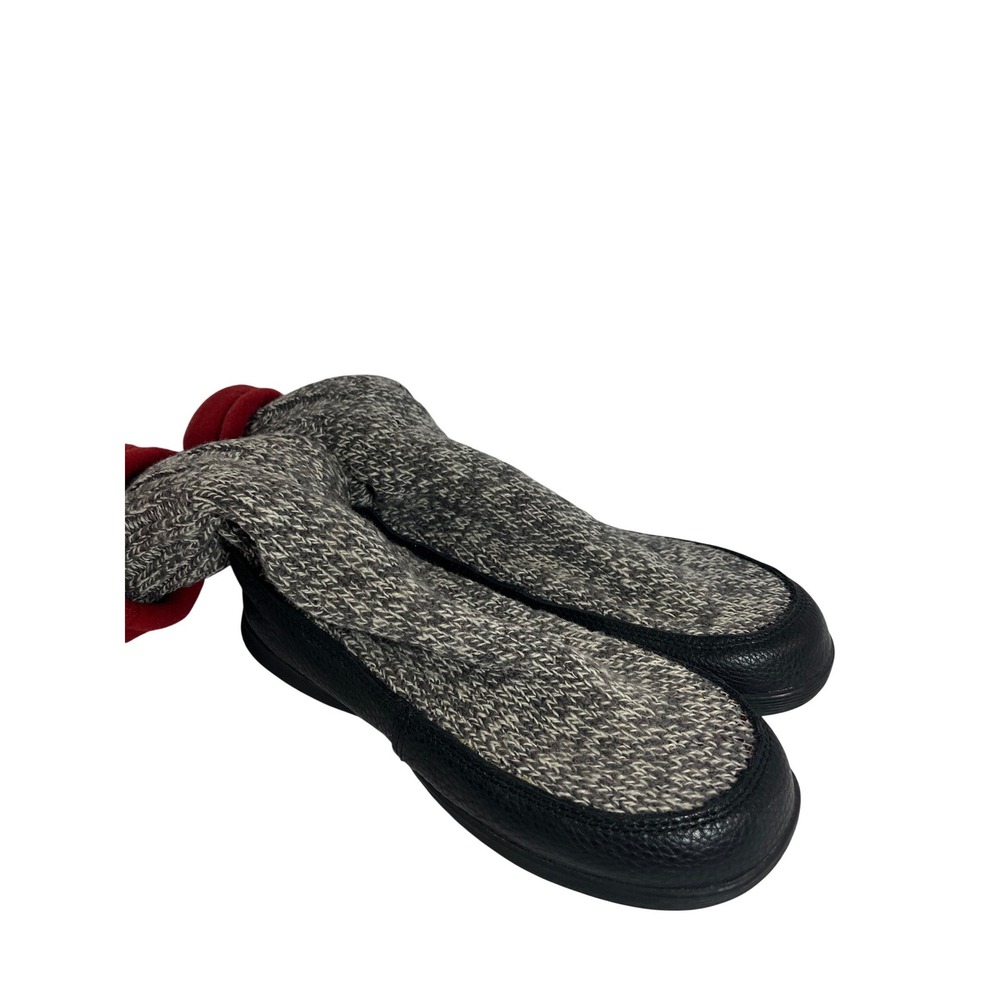 Acorn Women Slipper Sock Gray Black Marled Knit Tall Boot Slipper Medium 7.5-8.5